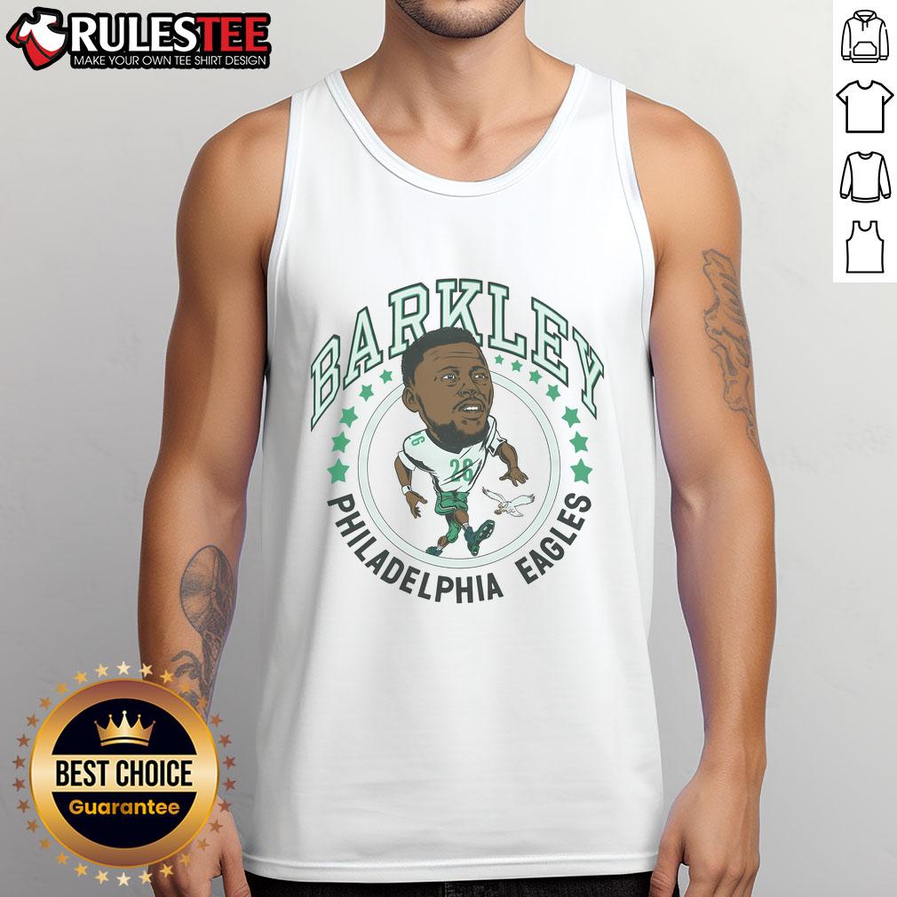 Good Philadelphia Eagles Saquon Barkley tank top featuring vibrant team colors and a stylish design for fans.
