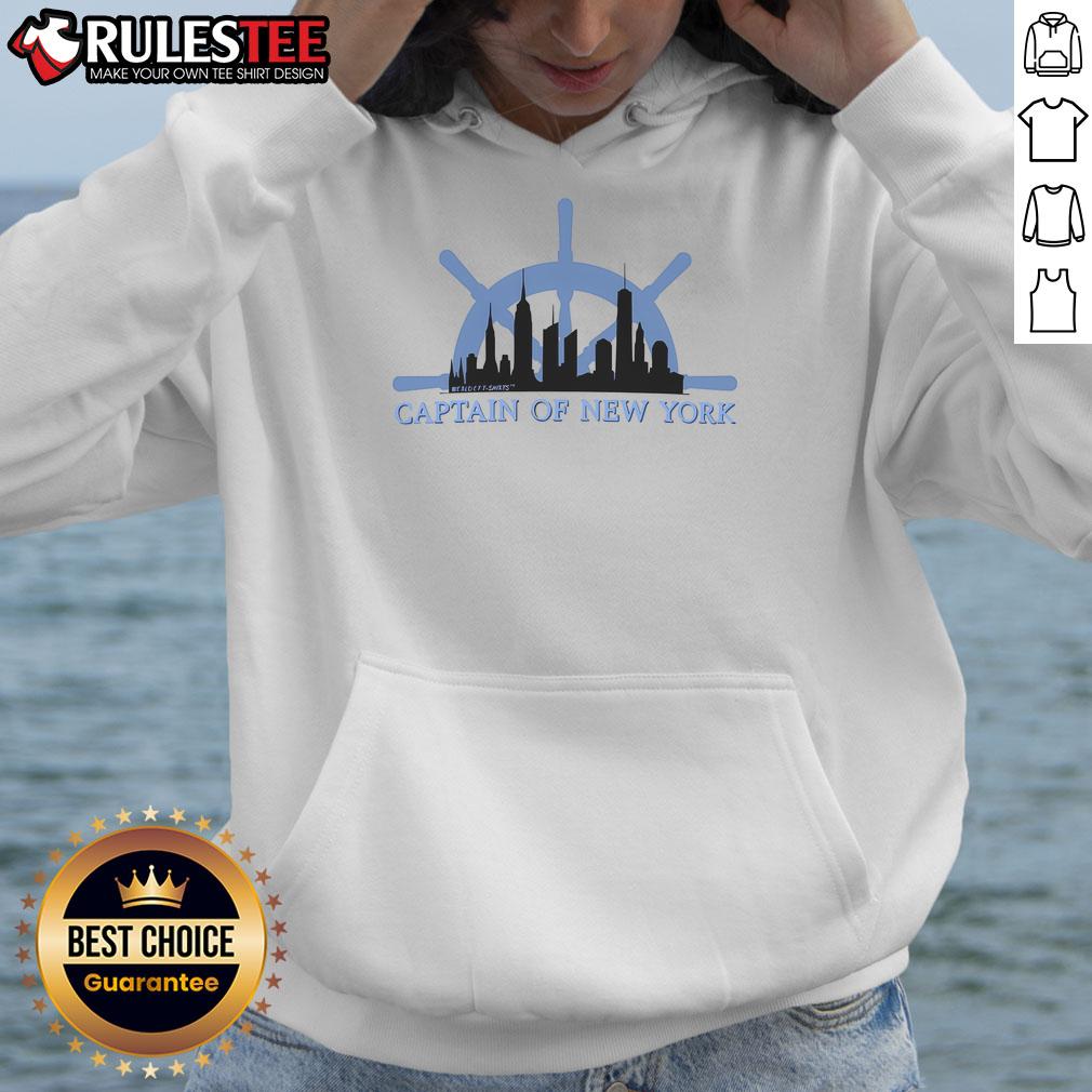 Good World of T-Shirts Captain of New York hoodie featuring bold graphic design and cozy fabric, perfect for fans.