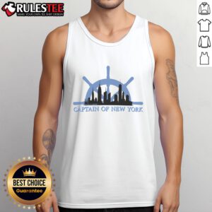 Good World of T-Shirts Captain of New York tank top featuring bold graphic design and comfortable fit for casual wear.