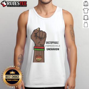 Hot Black History Month Unstoppable Unshaken Unbreakable Tank Top featuring bold graphic design celebrating resilience.
