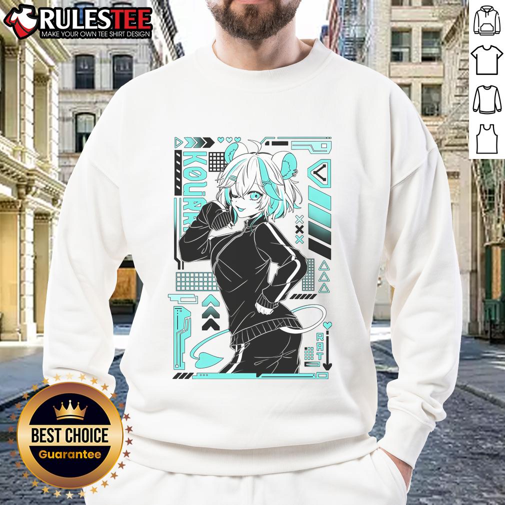 Hot Kourra 2.0 Vtuber Sweatshirt featuring vibrant graphics and cozy design, perfect for fans and gamers alike.