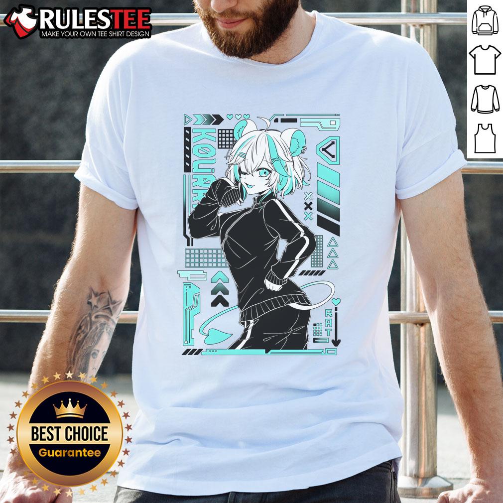 Hot Kourra 2.0 Vtuber T-Shirt featuring vibrant graphics and a trendy design for gaming and anime fans.