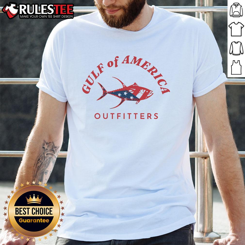 Alt Text: Nice Gulf Of America Outfitters T-Shirt featuring a vibrant design perfect for outdoor adventures and coastal living.