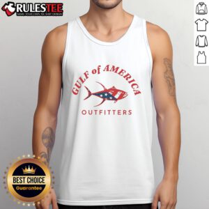 Alt Text: Stylish Nice Gulf of America Outfitters tank top displayed on a beach, perfect for summer adventures.