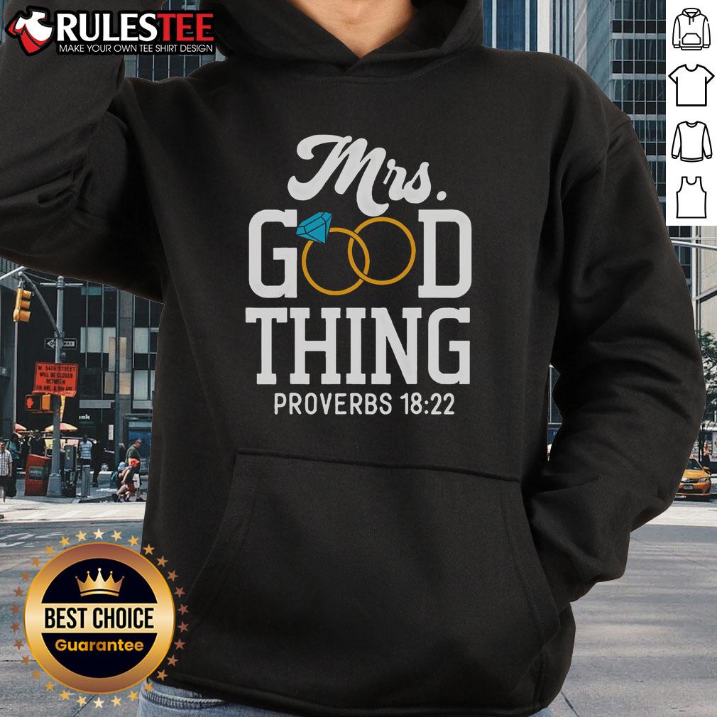 Stylish Nice Mrs. Good Thing Christian hoodie featuring a vibrant design, perfect for casual wear and expressing faith.
