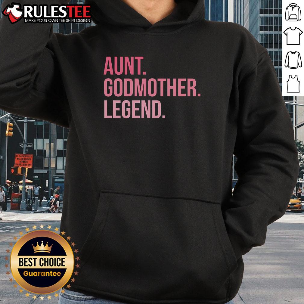 Awesome Aunt Godmother Legend Hoodie in vibrant colors, perfect gift for a beloved aunt or godmother.