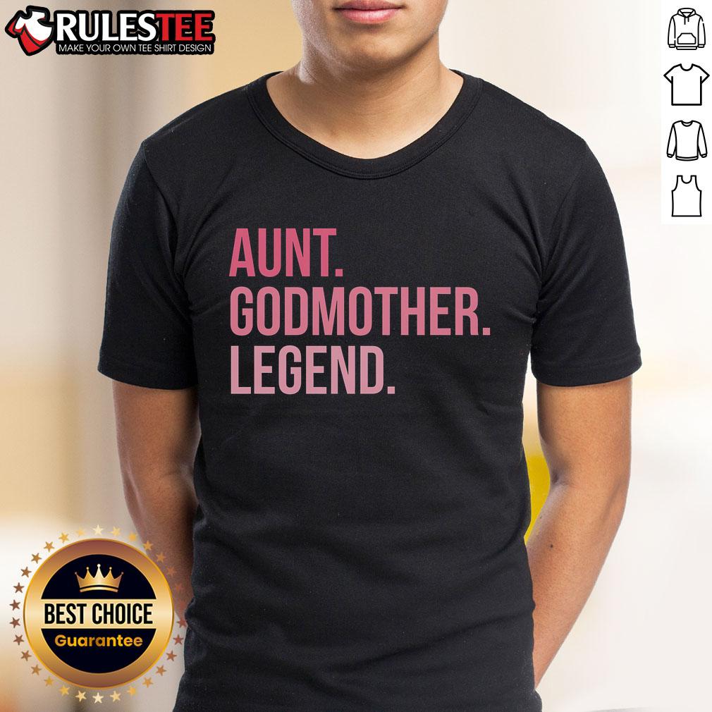 Awesome Aunt Godmother Legend T-Shirt design featuring bold text and vibrant colors, perfect for celebrating a special aunt.