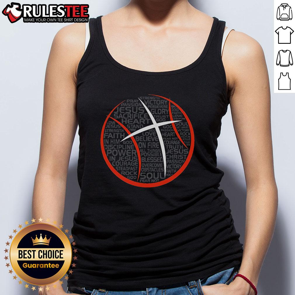 Awesome basketball Christian athlete Jesus tank top featuring a vibrant design, perfect for sports and faith enthusiasts.