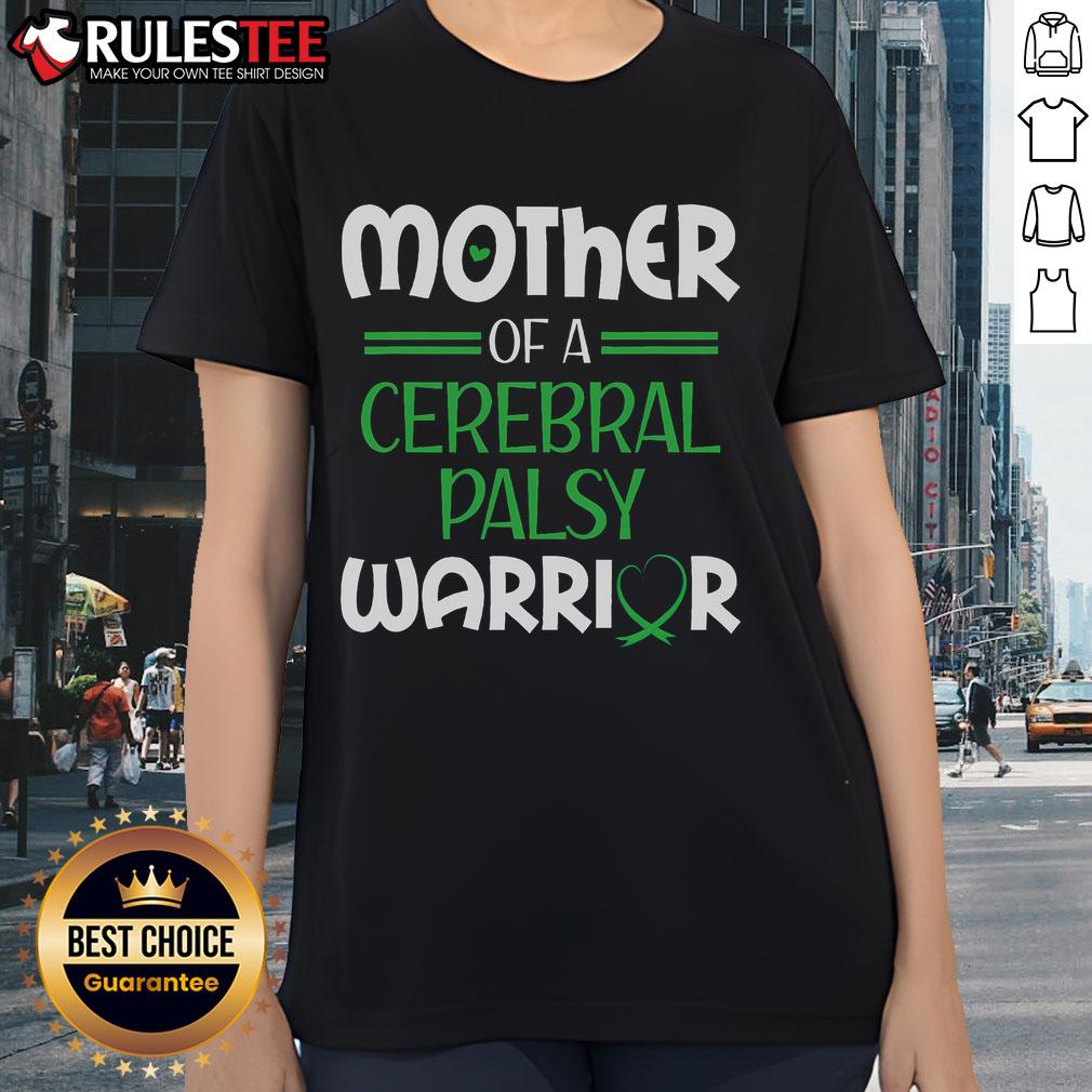 Awesome CP mom wearing a green ribbon awareness tee, celebrating her strength as a cerebral palsy warrior.