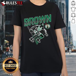 Awesome DraftKings x NBPA Jaylen Brown ladies tee featuring stylish design and vibrant colors for basketball fans.