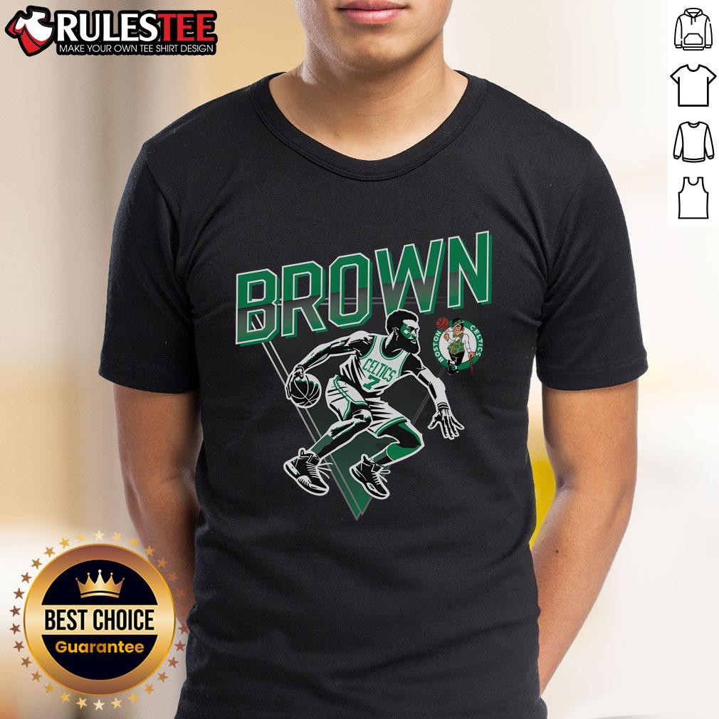 Awesome DraftKings x NBPA Jaylen Brown T-shirt featuring vibrant graphics and a comfortable fit for fans and players alike.