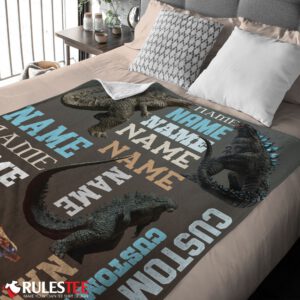 Awesome Godzilla Blanket Fleece Customized Blanket