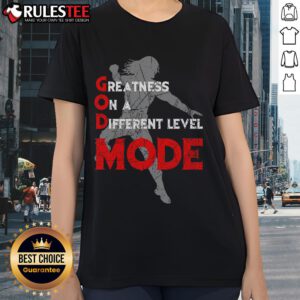 Awesome Greatness On A Different Level Mode Ladies Tee in vibrant colors, showcasing stylish design and comfortable fit.