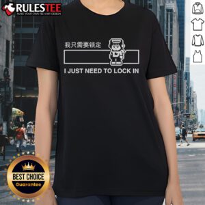 Awesome I Just Need to Lock In Pixel Ladies Tee featuring a vibrant pixelated design, perfect for stylish casual wear.