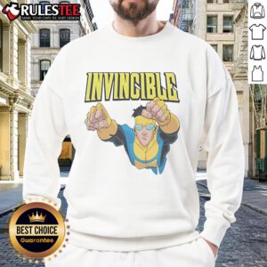 Awesome Invincible Mark Grayson sweatshirt featuring vibrant colors and a stylish design, perfect for comic fans.