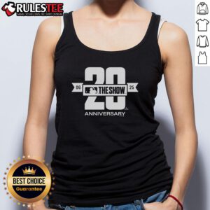 Awesome MLB The Show 20th Anniversary tank top featuring vibrant graphics and stylish design for baseball fans.