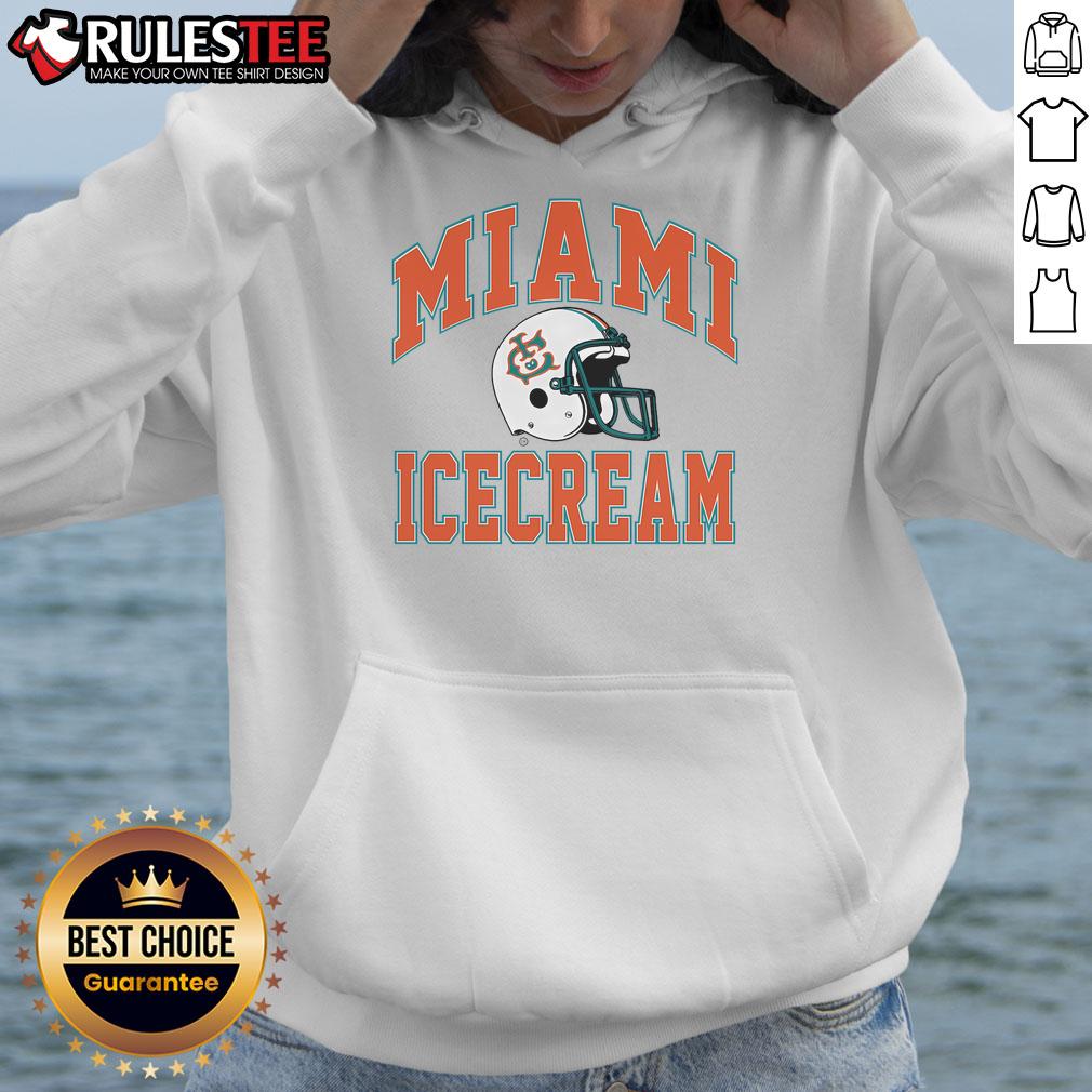 Awesome Miami Ice Cream Helmet Hoodie featuring vibrant colors and a fun design, perfect for ice cream lovers.
