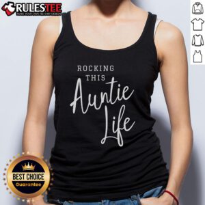 Awesome Rocking This Auntie Life Tank Top in vibrant colors, perfect for stylish aunties celebrating their role.