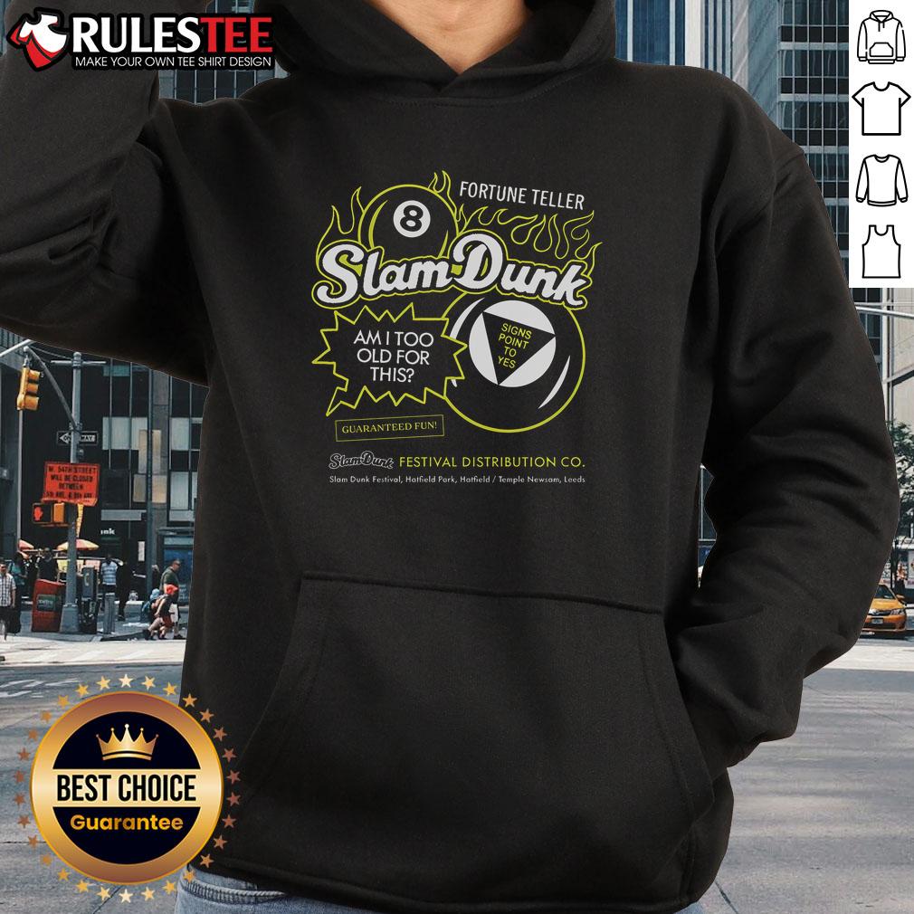 Awesome Slam Dunk 8 Ball Fortune Teller Hoodie featuring a vibrant design and stylish fit for basketball fans.