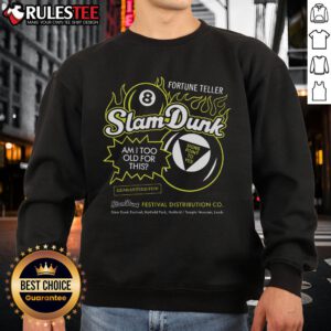 Awesome Slam Dunk 8 Ball Fortune Teller Sweatshirt featuring a vibrant design perfect for basketball and fortune-telling fans.