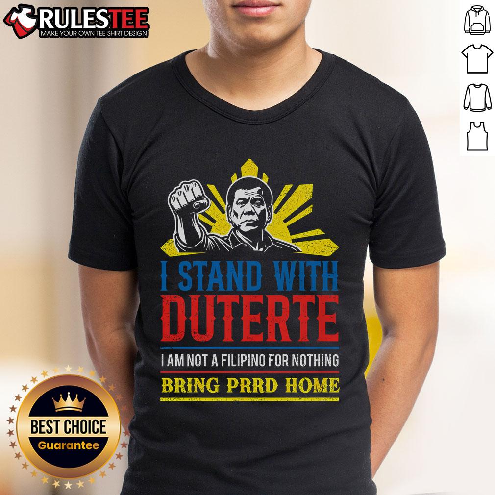 Awesome Support Duterte T-Shirt featuring 'Stand With Duterte Against ICC Charges' slogan in bold design.