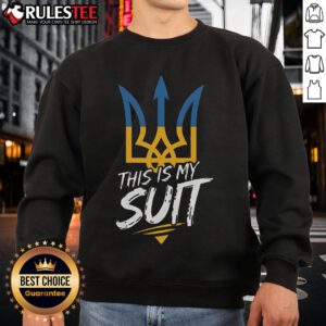 Zelensky Ukraine sweatshirt featuring 'Awesome This Is My Suit I'm Not Playing Cards' design, perfect for casual wear.