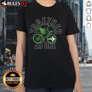 Awesome Together As One Bicycle Racing Ladies Tee featuring a stylish design for female cycling enthusiasts.