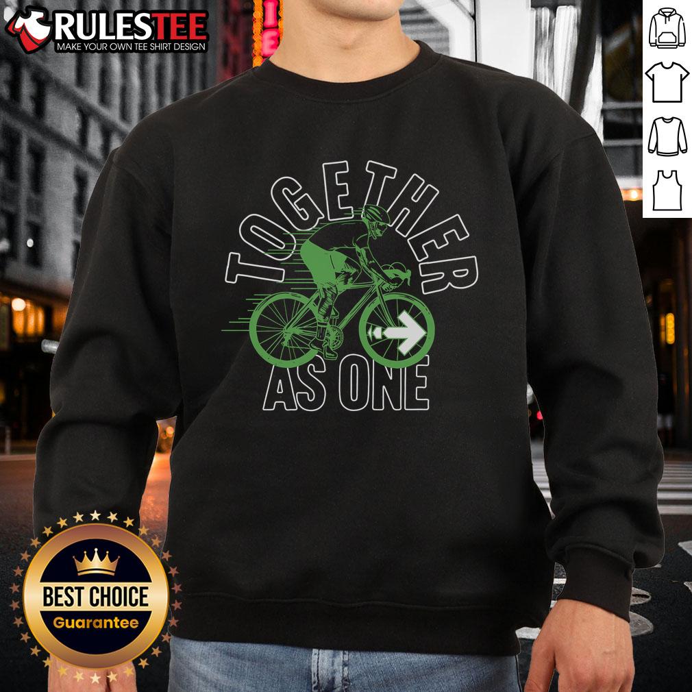 Awesome Together As One Bicycle Racing Sweatshirt, featuring a vibrant design perfect for cycling enthusiasts.