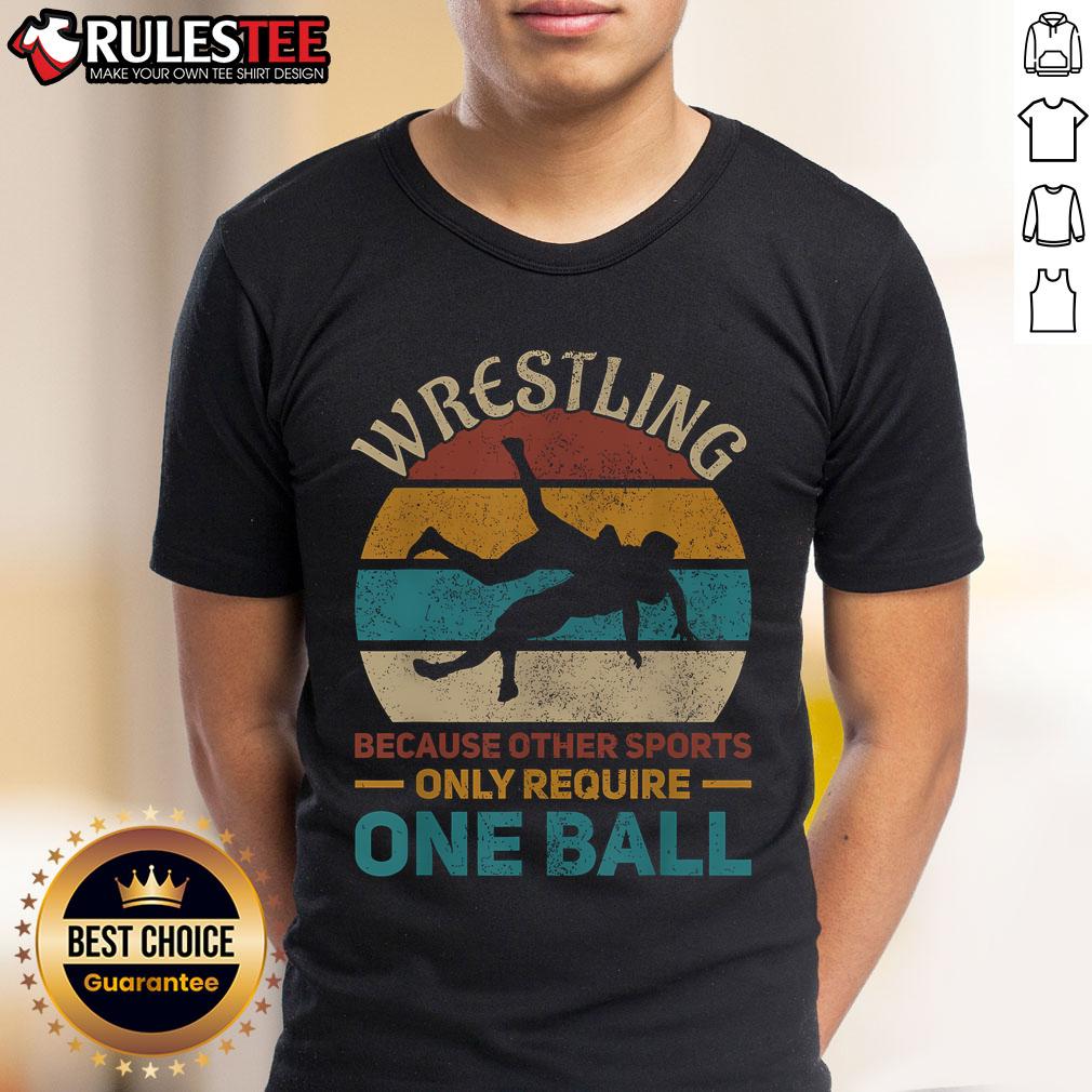 Alt Text: Awesome Wrestling Boy in a Retro Wrestler T-Shirt, showcasing a cool wrestling design perfect for young fans.