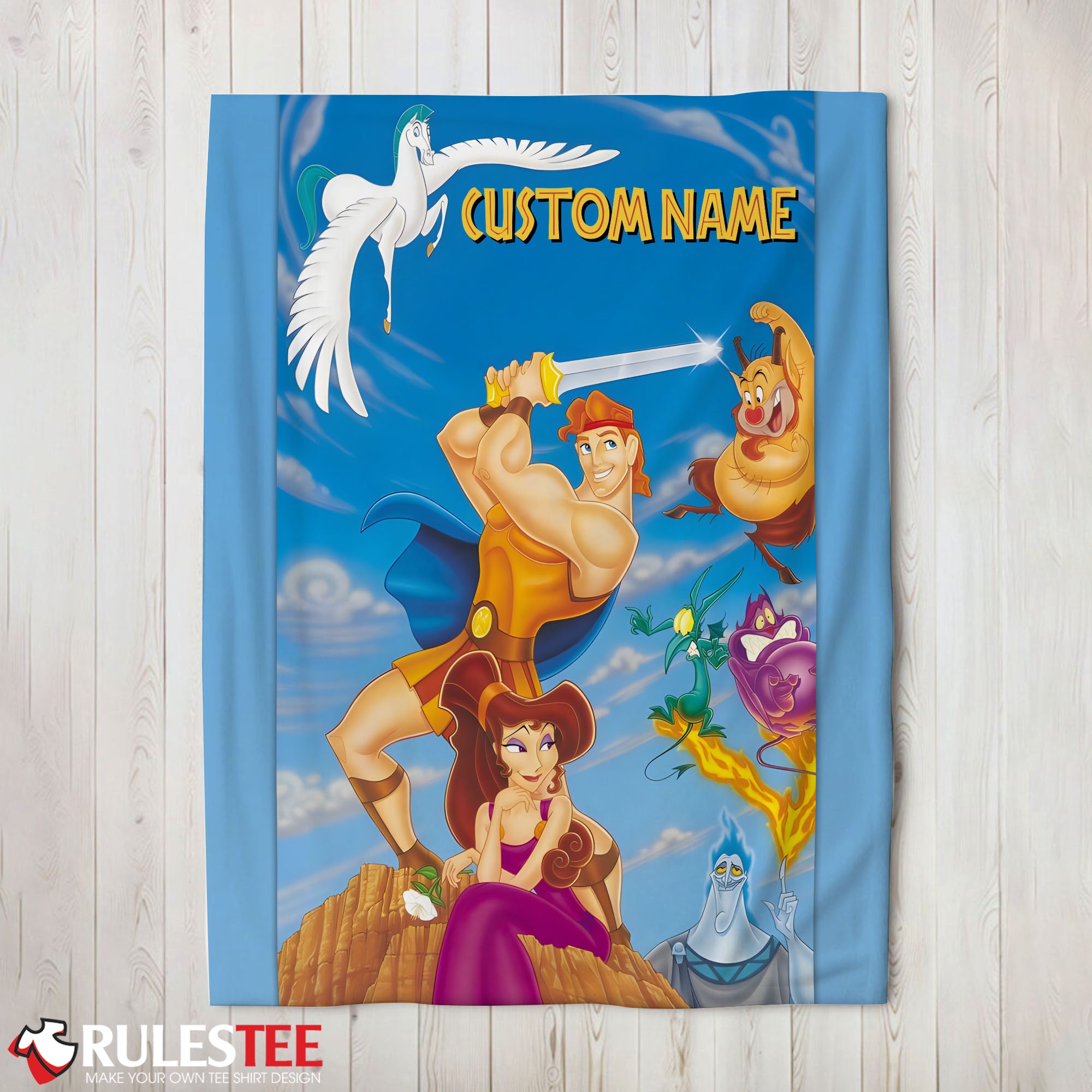 Cartoon Disney Hercules With Friends Blanket Fleece Customized Blanket