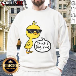 Cute Easter chicks on a yellow sweatshirt, perfect for celebrating Easter with style and cheer.