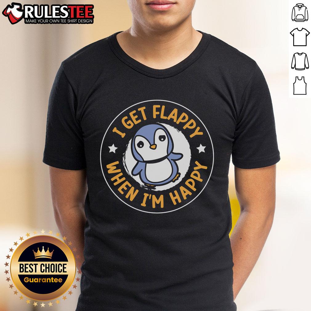 Alt Text: Cute I Get Flappy When I'm Happy T-Shirt featuring a fun, colorful design perfect for joyful occasions and casual wear.