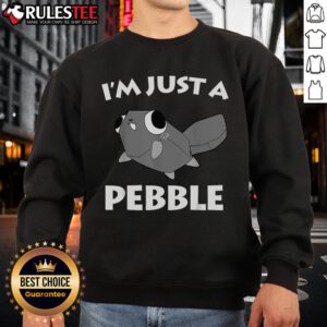 Adorable 'Cute I'm Just A Pebble' sweatshirt featuring a playful design, perfect for casual outfits and cozy comfort.