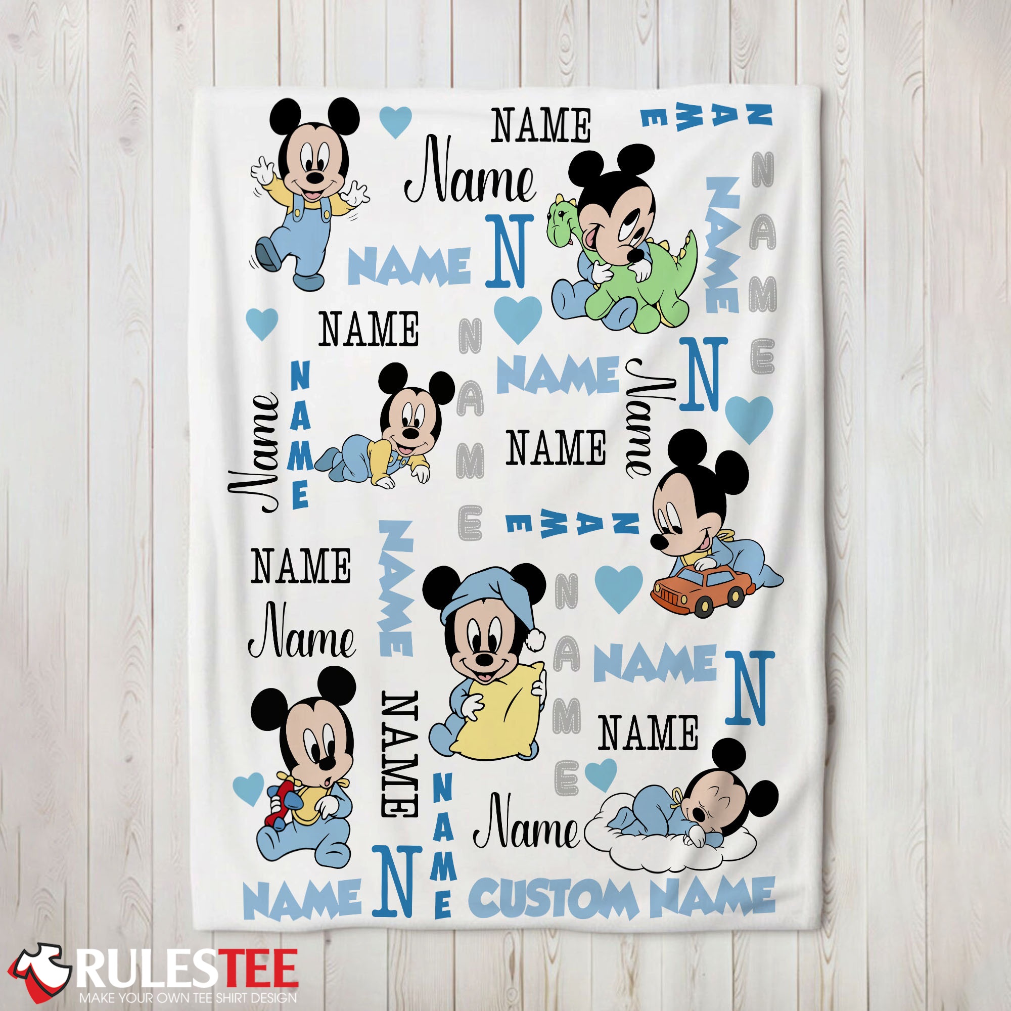 Disney Baby Mickey's Dreamland Blanket Fleece Customized Blanket