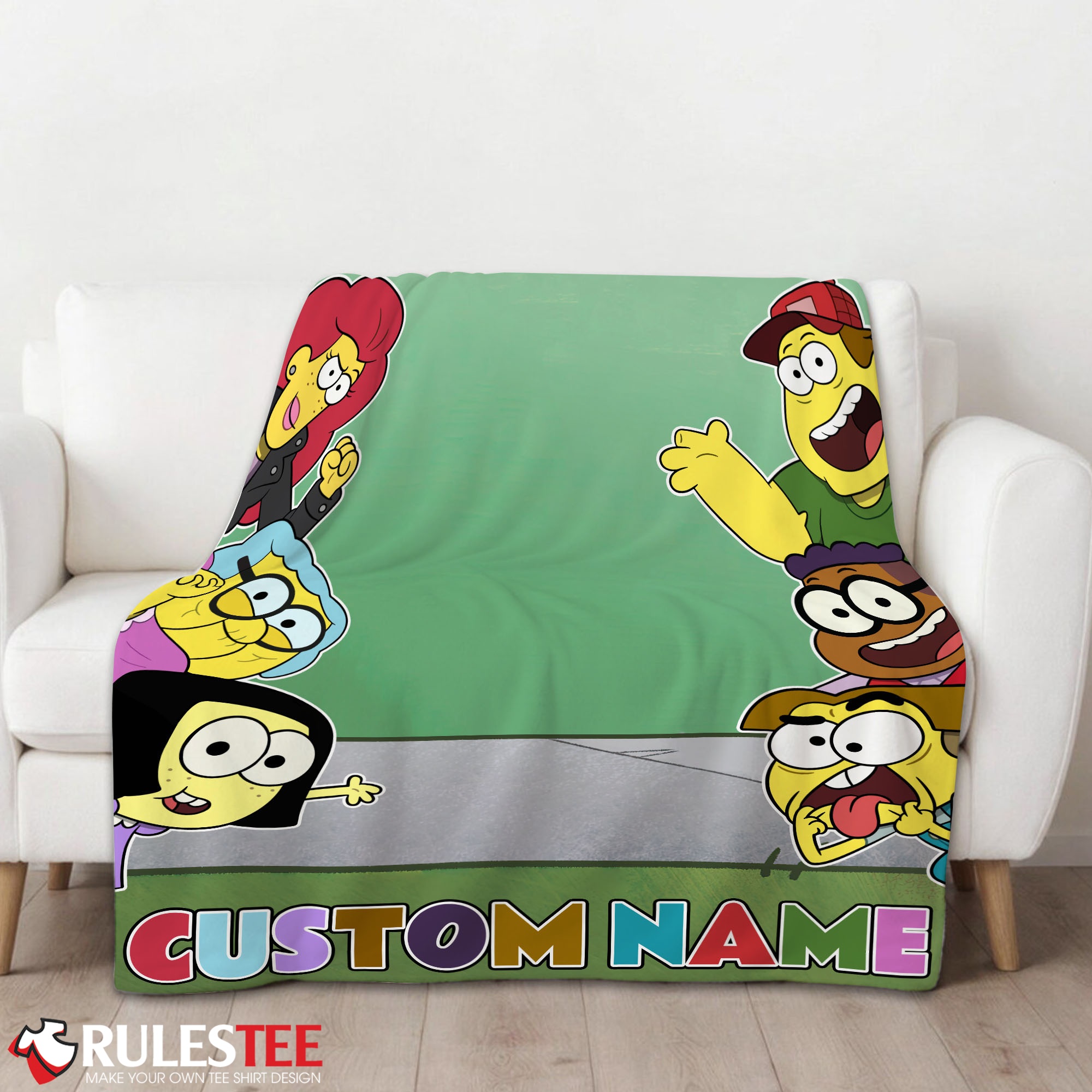 Disney Big City Greens Peeking Family Blanket Fleece Customized Blanket