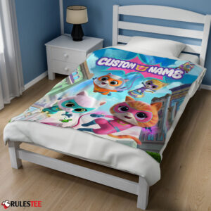 Disney Junior Superkitties Chibi Cute Fleece Blanket – Customize Blanket-mk-02