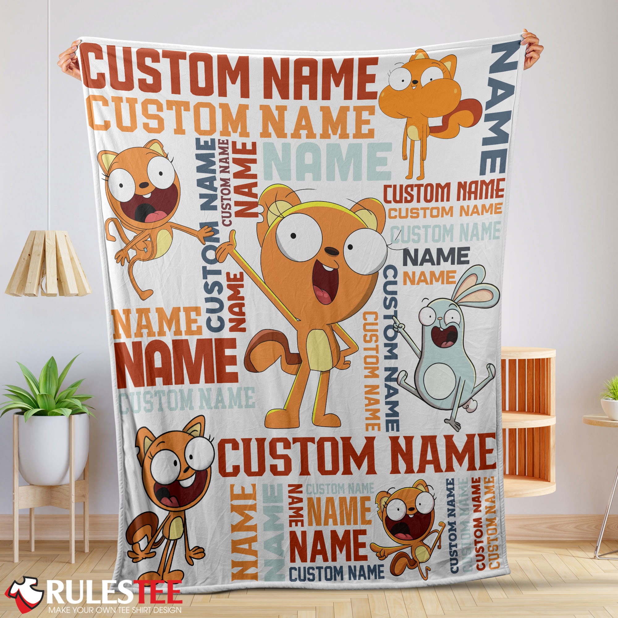 Disney Kiff Chatterley & Barry Buns Blanket Fleece Customized Blanket