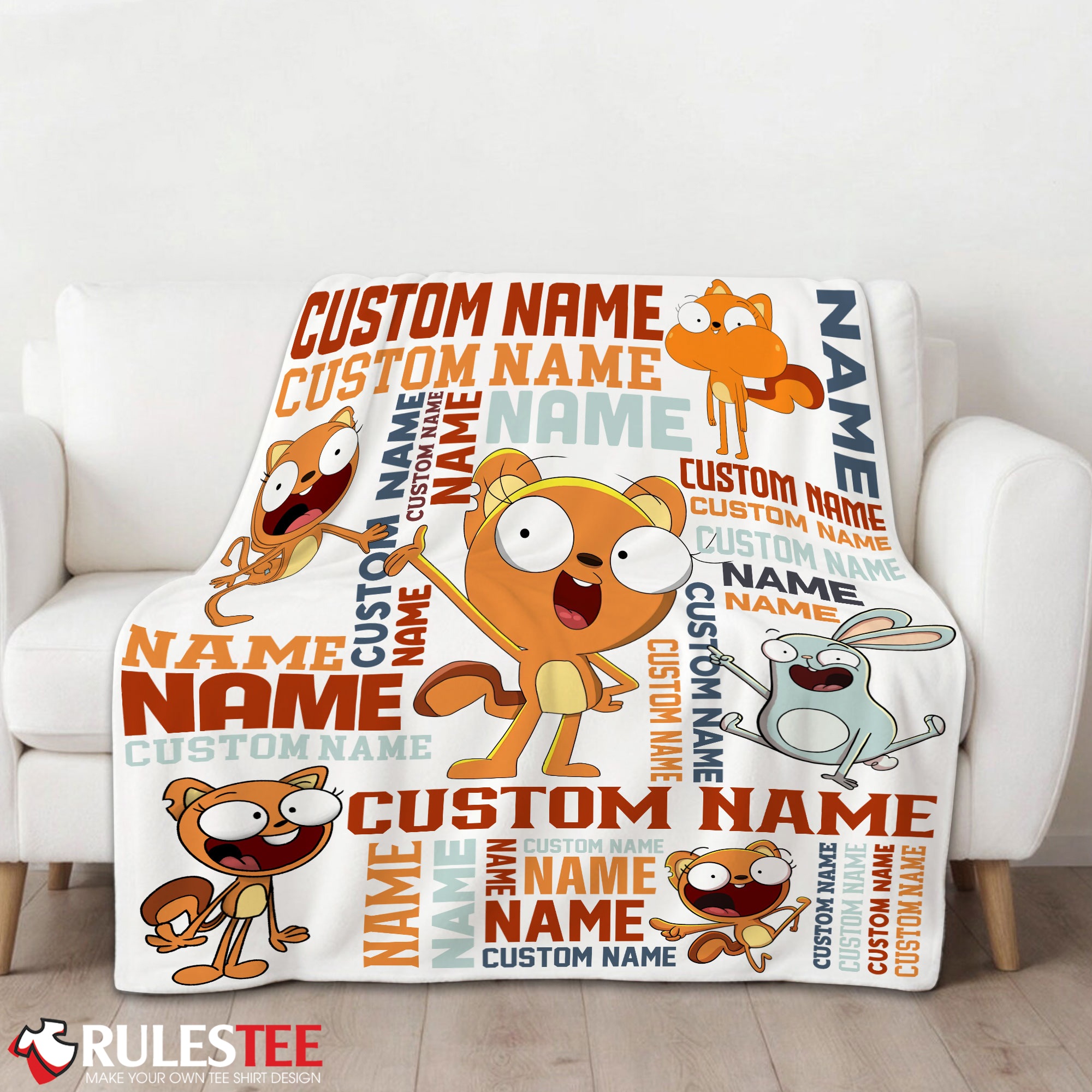 Disney Kiff Chatterley & Barry Buns Blanket Fleece Customized Blanket