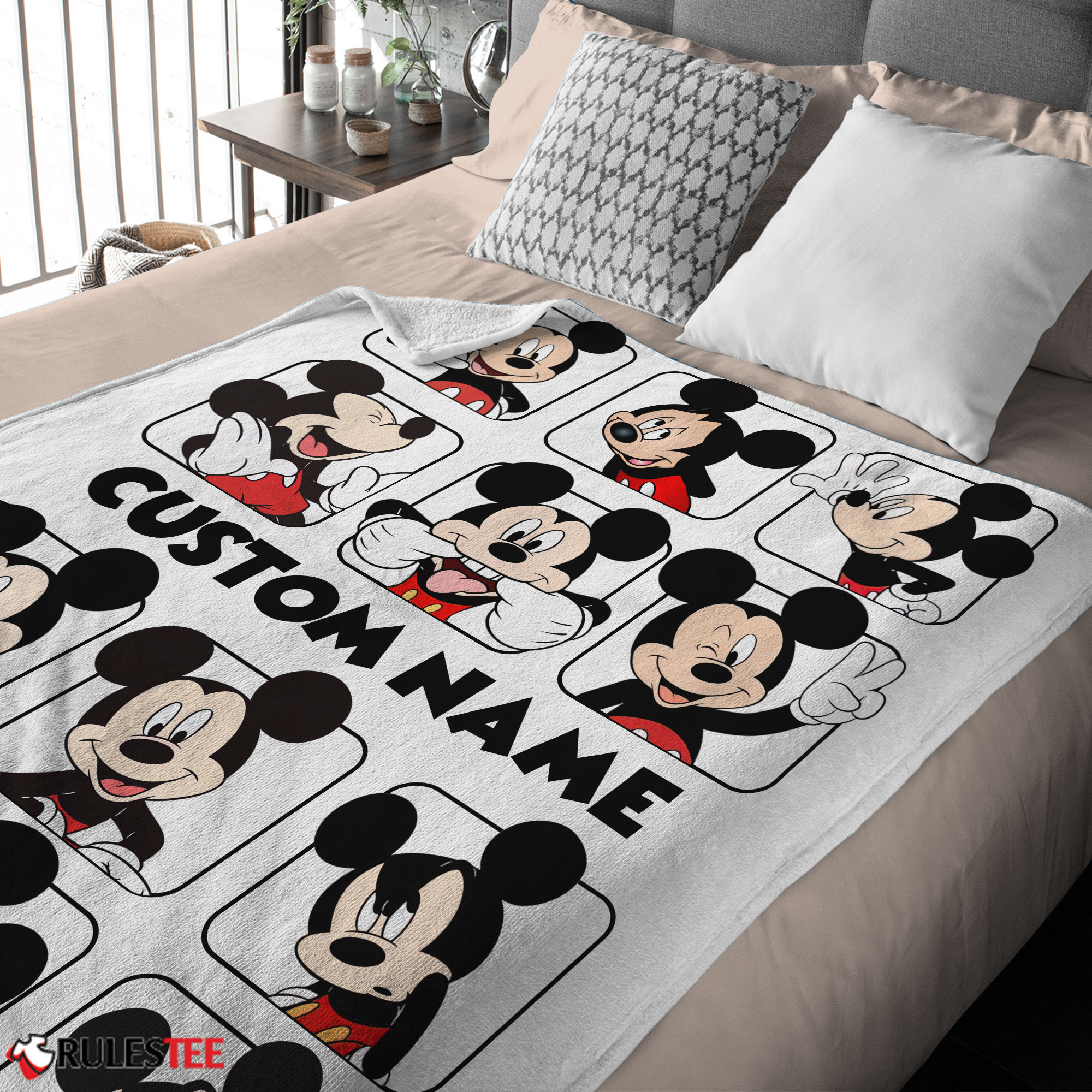 Disney Mickey And Friends Mickey Mouse Moods Blanket – Customize Blanket-mk-02