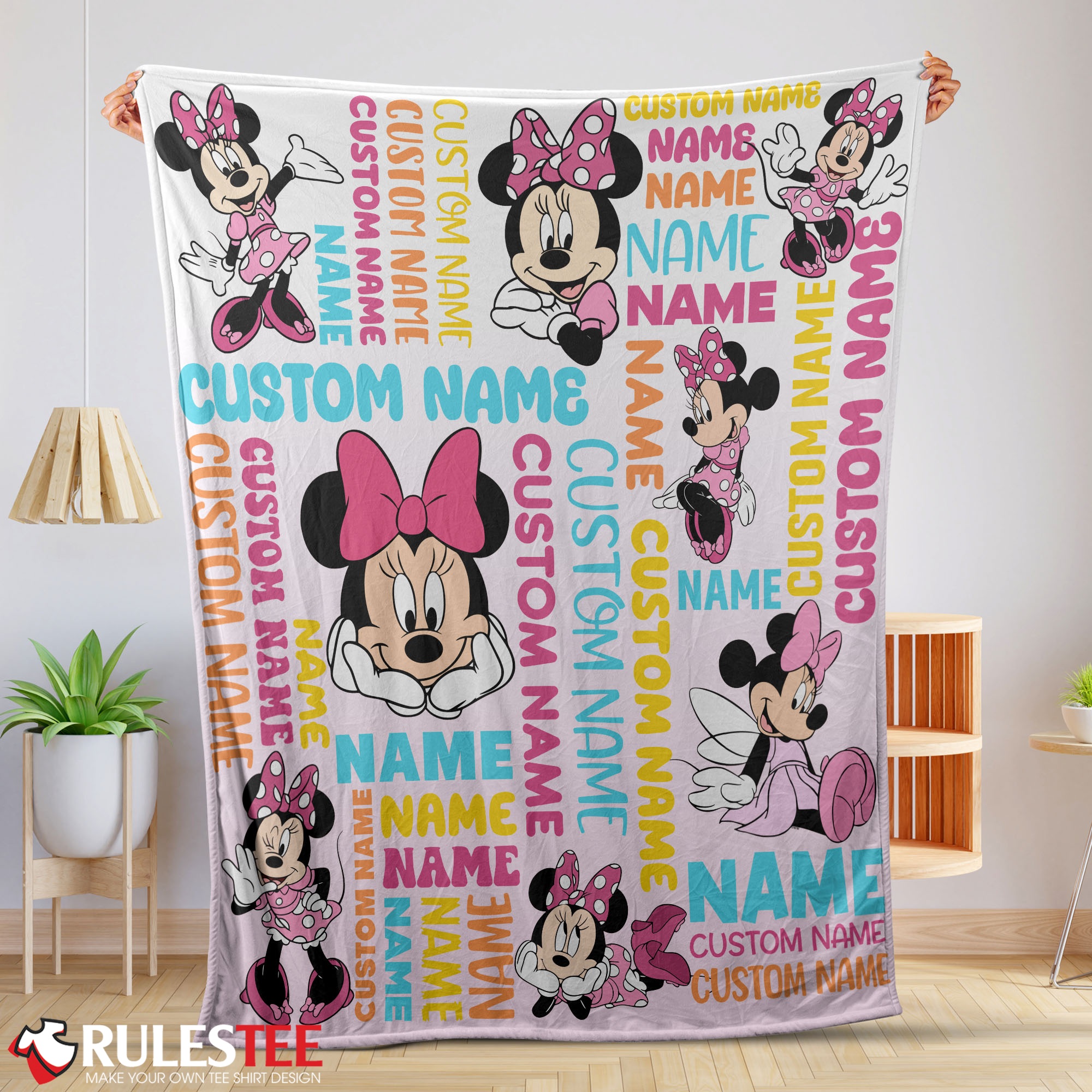 Disney Minnie Mouse Blanket Fleece Customized Blanket