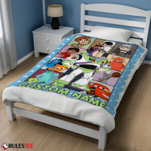 Disney Pixar Toy Story Buzz Lightyear With Friends Blanket Fleece Customized Blanket-mk-02