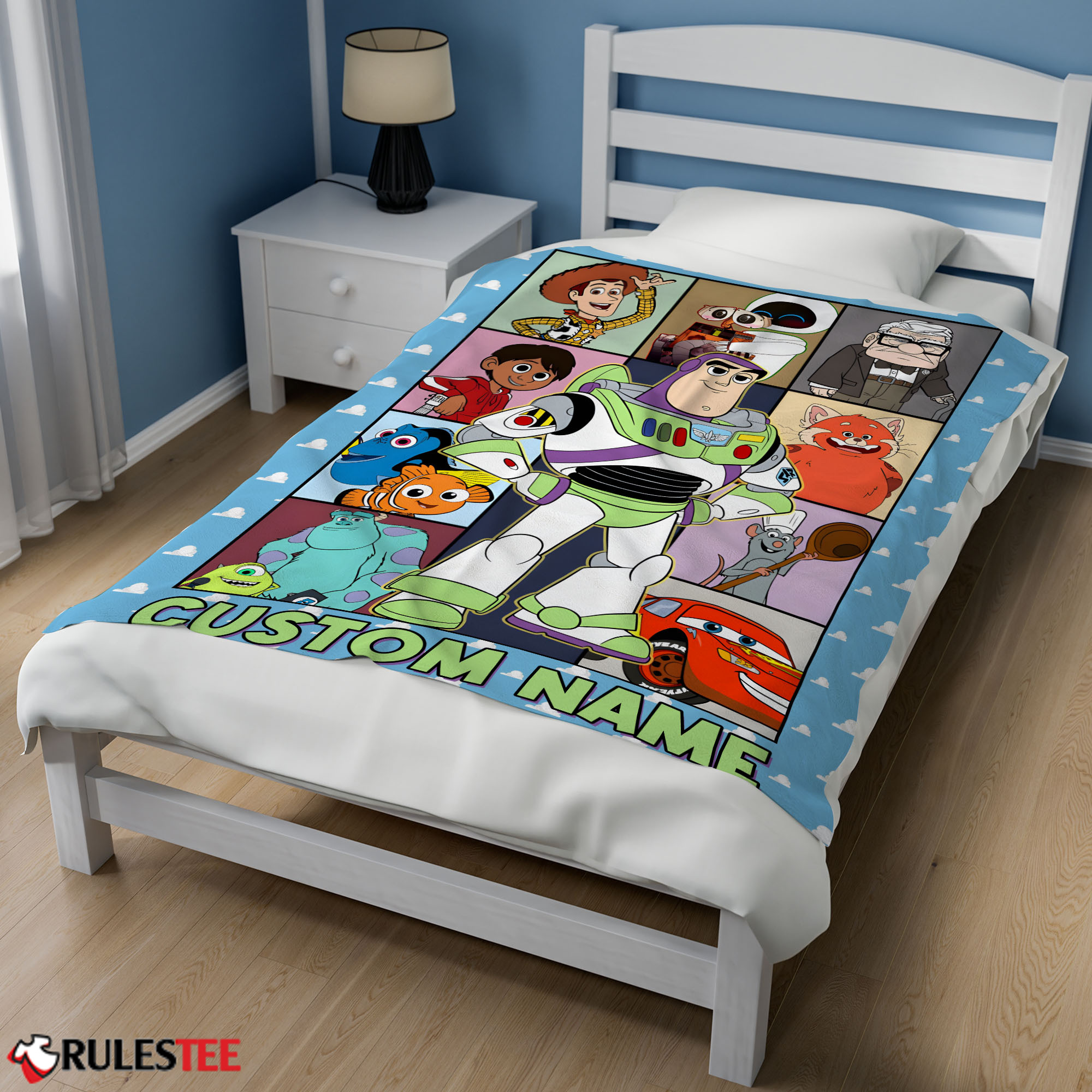 Disney Pixar Toy Story Buzz Lightyear With Friends Blanket Fleece Customized Blanket-mk-02