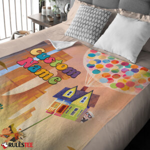 Disney Pixar Up With Our Balloons And Sky With House Movie Blanket – Customize Blanket-mk-03