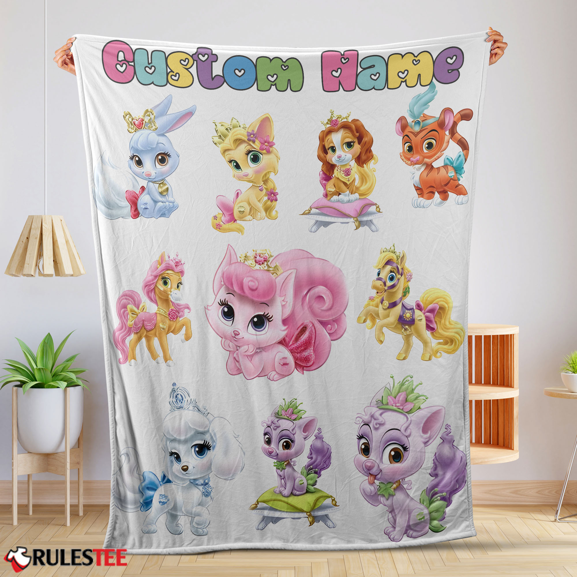 Disney Princess Palace Pets Blanket Fleece Customized Blanket-mk-01