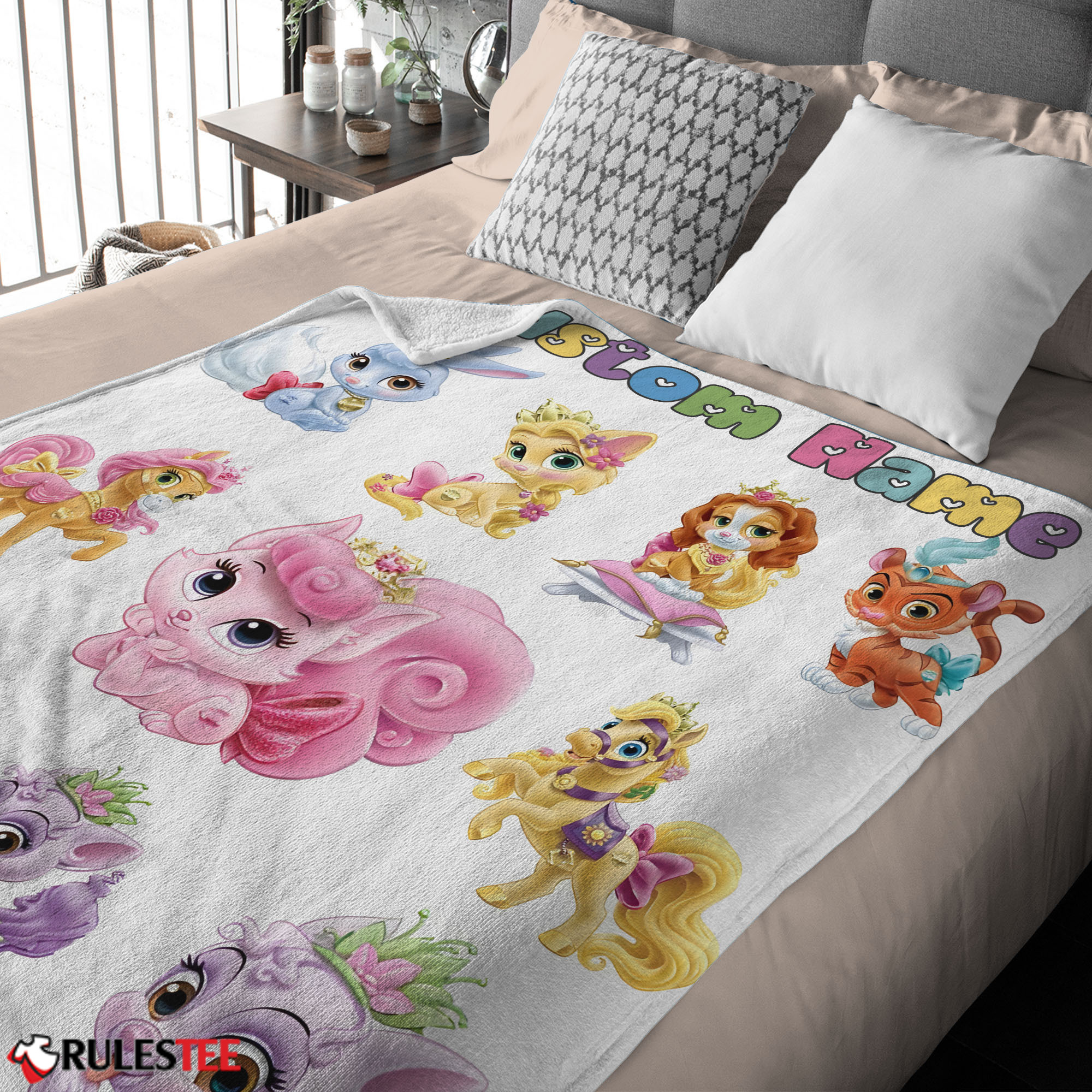 Disney Princess Palace Pets Blanket Fleece Customized Blanket-mk-03