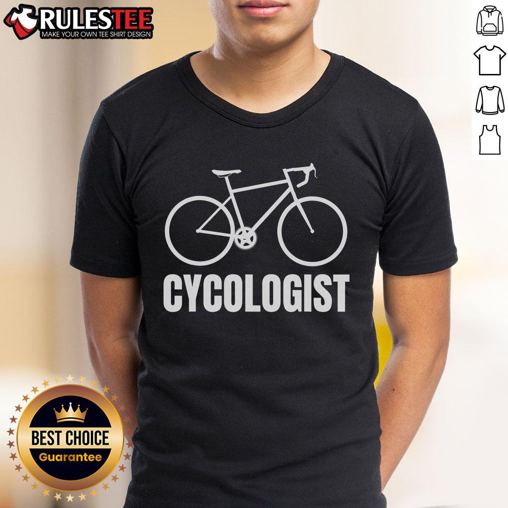 Funny Cycologist Bicycle Bike T-Shirt featuring a humorous cycling graphic, perfect for bike enthusiasts and gifts.