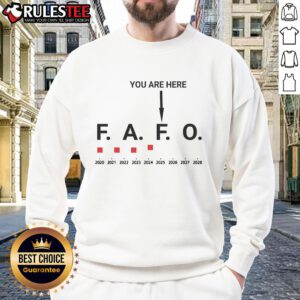 Funny FAFO sweatshirt featuring a humorous 'Fck Around and Find Out' graphic for 2025, perfect for casual outfits.