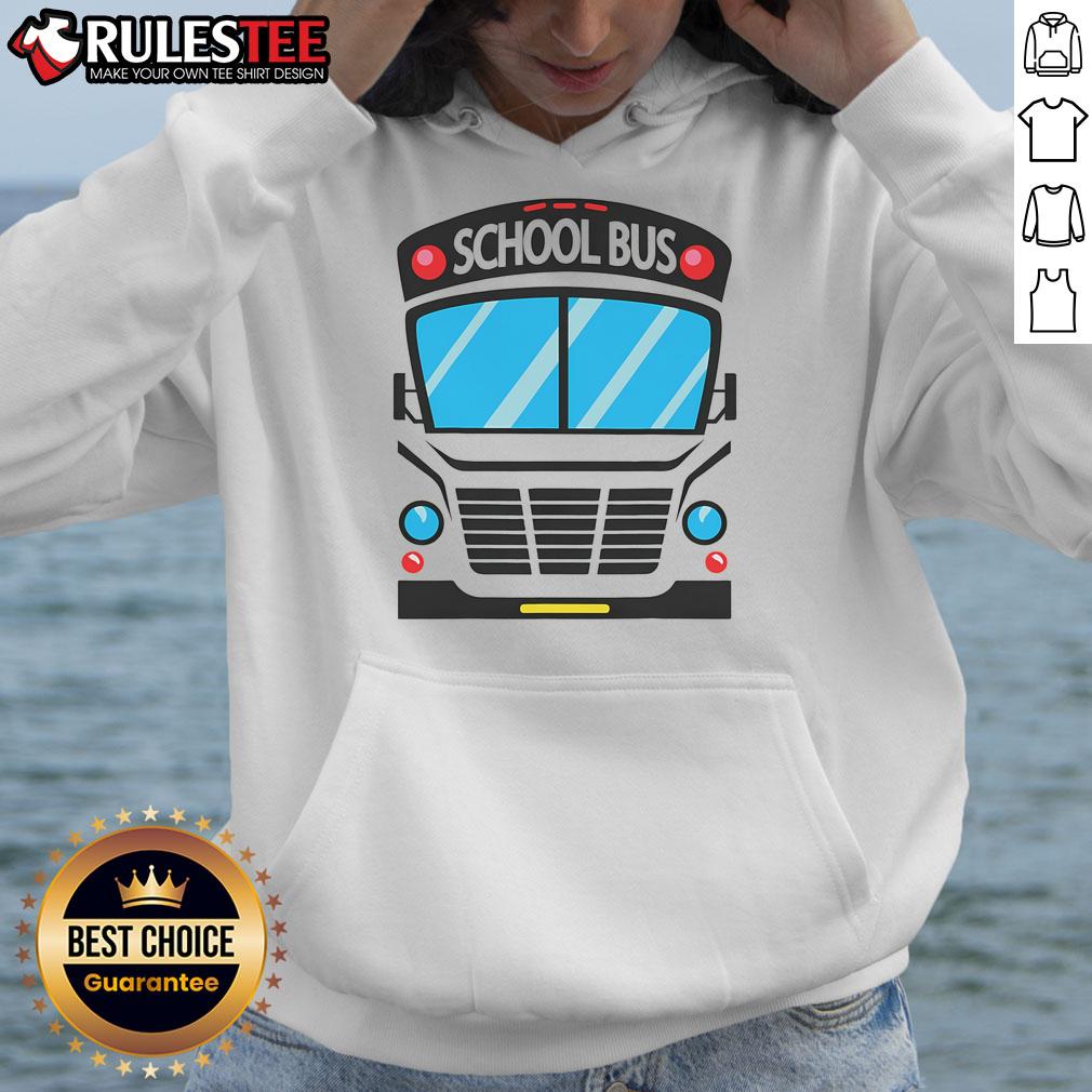 Funny School Bus Halloween Hoodie featuring a playful design perfect for festive fall celebrations and school spirit.