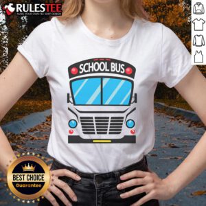 Funny School Bus Halloween Ladies Tee featuring a playful design perfect for festive fall celebrations.