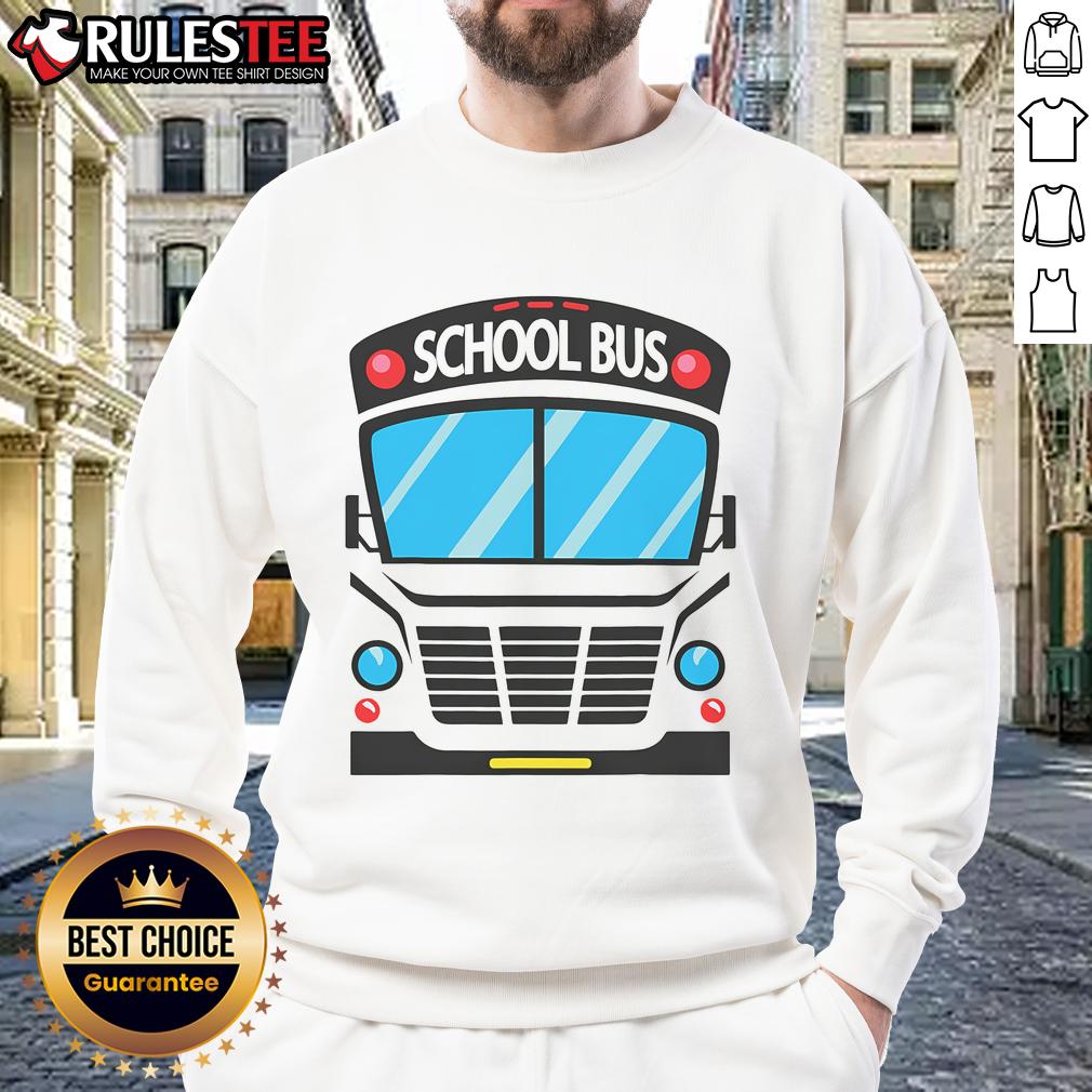 Funny School Bus Halloween Sweatshirt featuring a playful design perfect for spooky season celebrations.